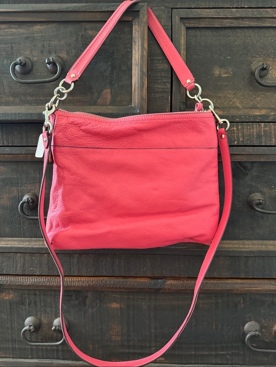Coach Handbags - Coach Pink Leather Shoulder Bag with Dual Straps